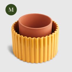 Blómapottur PAULA medium yellow