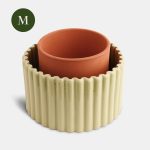 Blómapottur PAULA medium sage green