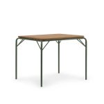 Borð VIG WOOD 90x90 H76 dökkgrænt