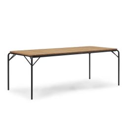 Borð VIG WOOD 90x200 H76 svart