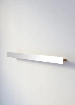 Hilla GALLERY 80cm polished steel/oak