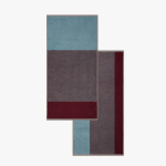 Handklæði 2/pk 50x100 Sky Blue/Bordeaux