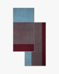 Handklæði 2/pk 70x140 Sky Blue/Bordeaux