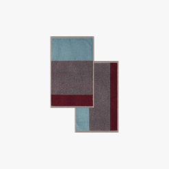 Handklæði 2/pk 30x50 Sky Blue/Bordeaux