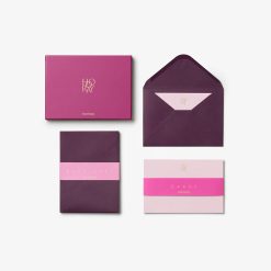 Kort og umslag HOORAY 6/pk, cerise