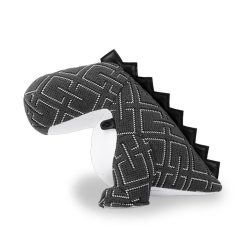 Bókastoð DINOSAUR KVADRAT grid/dark grey