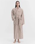 Baðsloppur TEKLA án hettu Ripple Stripes