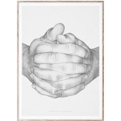 Plakat FOLDED HANDS white 50x70---