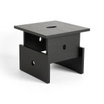 Borð WOOD BOX 40x40 H35 svart