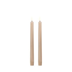 Batterískerti W2,3 x H25 2/pk Beige