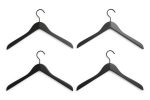 Herðatré SMOOTH COAT SLIM 4/pk svart