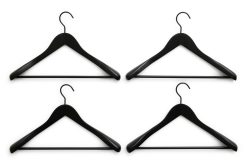 Herðatré SMOOTH COAT WIDE m/slá 4/pk sv.