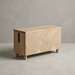 Snúrubox Herringbone Oak