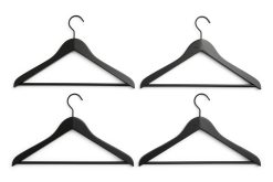 Herðatré SMOOTH COAT SLIM m/slá 4/pk sv.