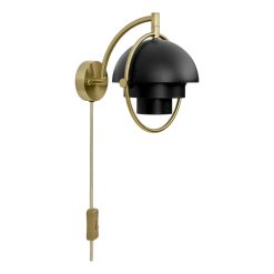 MULTI-LITE Vegglampi brass/black
